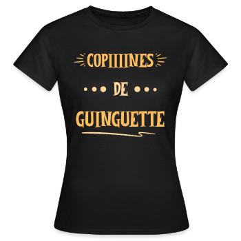 Copines De Guinguette - T-shirt Femme - noir - Devant - AI Model Female 172 dark (172cm)