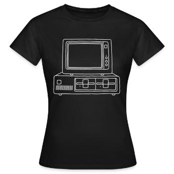Ordinateur PC - T-shirt Femme - noir - Devant - AI Model Female 172 dark (172cm)