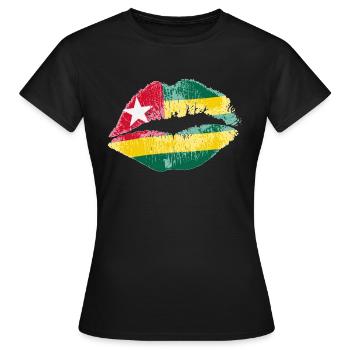 Kiss (Togo) - T-shirt Femme - noir - Devant - AI Model Female 172 dark (172cm)