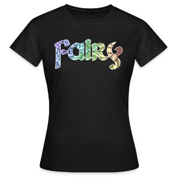 Fairy romantic writing - Women's T-Shirt - black - Front - AI Model Female 172 dark (172cm)