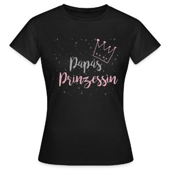 Dad's Princess - Women's T-Shirt - black - Front - AI Model Female 172 dark (172cm)