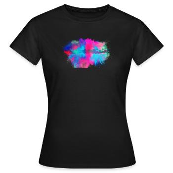 Coeur coloré - T-shirt Femme - noir - Devant - AI Model Female 172 dark (172cm)