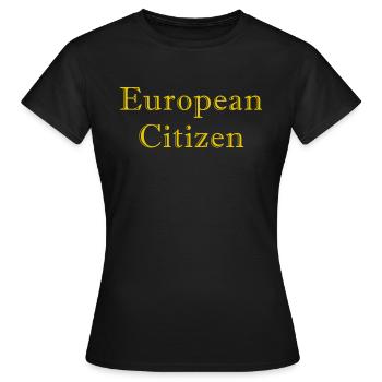 Citoyens européens jaune - T-shirt Femme - noir - Devant - AI Model Female 172 dark (172cm)