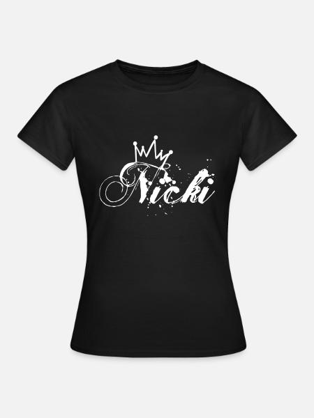Queen Nicki - Frauen T-Shirt - Schwarz