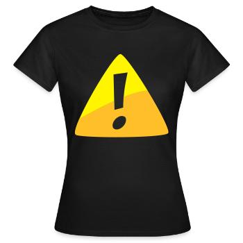 WARNING - Women's T-Shirt - black - Front - AI Model Female 172 dark (172cm)