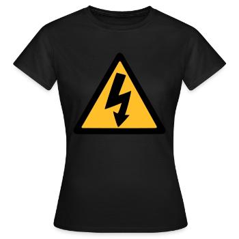 lightning thunder - Women's T-Shirt - black - Front - AI Model Female 172 dark (172cm)