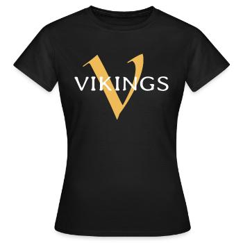 Vikings - T-shirt Femme - noir - Devant - AI Model Female 172 dark (172cm)