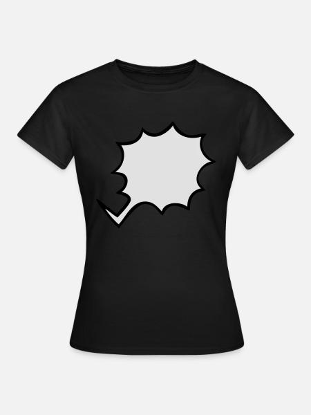 Sprechblase - Frauen T-Shirt - Schwarz