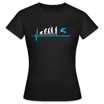 saut en longueur athlétisme sauteurs en longueur - T-shirt Femme - noir - Devant - AI Model Female 172 dark (172cm)