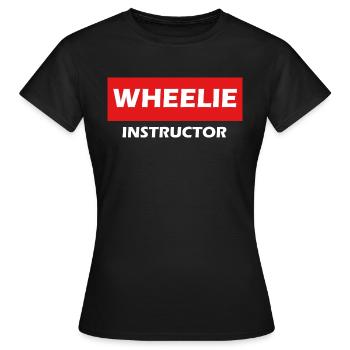 WHEELIE INSTRUCTOR - Motorcycle - Motorcycle - Women's T-Shirt - black - Front - AI Model Female 172 dark (172cm)