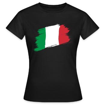 Italien Flagge - Frauen T-Shirt - Schwarz - Vorne - AI Model Female 172 dark (172cm)