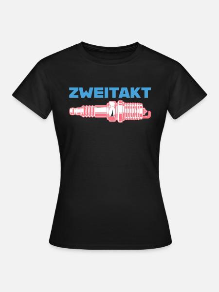 Zweitakt Zündkerze farbig - Frauen T-Shirt - Schwarz