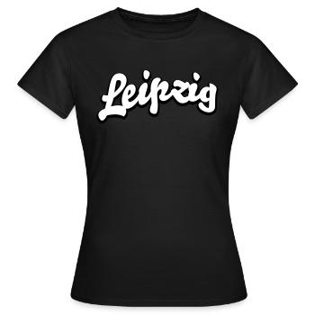 Leipzig | Cadeau de Leipzig - T-shirt Femme - noir - Devant - AI Model Female 172 dark (172cm)