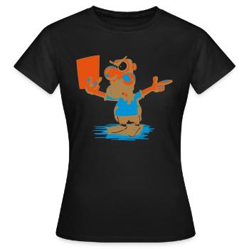 Schiedsrichter mit Roter Karte - Frauen T-Shirt - Schwarz - Vorne - AI Model Female 172 dark (172cm)