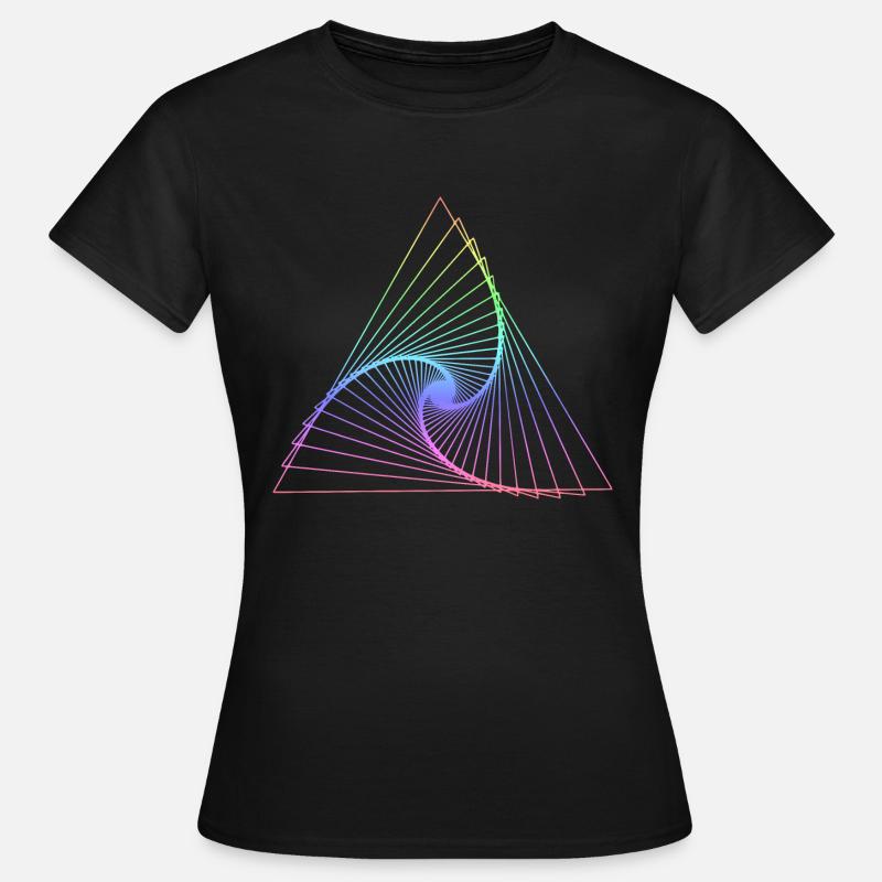 triangle rainbow - Women's T-Shirt - black