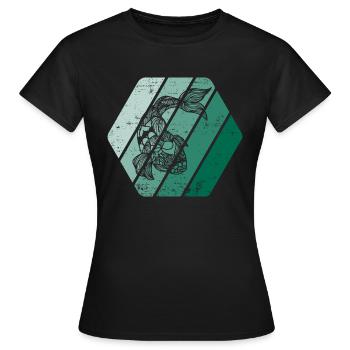 Koi - Frauen T-Shirt - Schwarz - Vorne - AI Model Female 172 dark (172cm)
