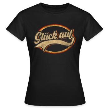 Glück auf - Frauen T-Shirt - Schwarz - Vorne - AI Model Female 172 dark (172cm)