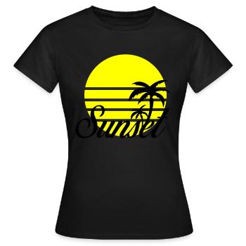 sunset - Frauen T-Shirt - Schwarz - Vorne - AI Model Female 172 dark (172cm)