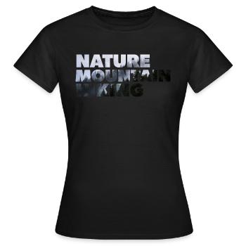 Alps forest nature mountain hiking leewarddesign - T-shirt Femme - noir - Devant - AI Model Female 172 dark (172cm)