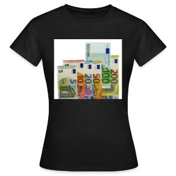 euro banknotes - Frauen T-Shirt - Schwarz - Vorne - AI Model Female 172 dark (172cm)