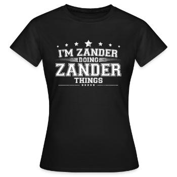 Sandre - T-shirt Femme - noir - Devant - AI Model Female 172 dark (172cm)