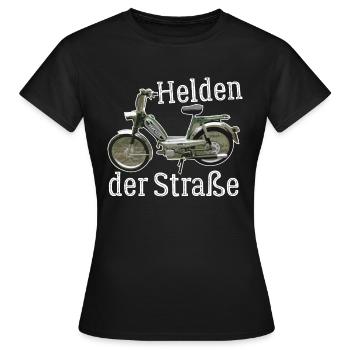 Hercules Prima 5 T-Shirt I 25 Kmh Moped - Frauen T-Shirt - Schwarz - Vorne - AI Model Female 172 dark (172cm)