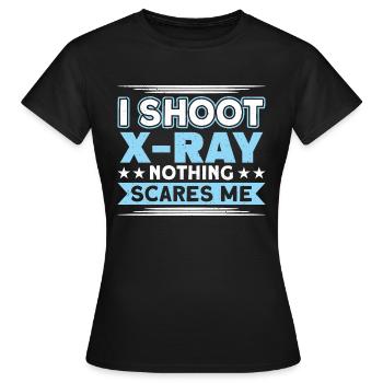 Ich schieße mit Röntgenstrahlen - Frauen T-Shirt - Schwarz - Vorne - AI Model Female 172 dark (172cm)