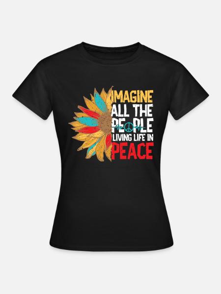 Hippie Vredesbeweging Vrede Flower Power Vrede - Vrouwen T-shirt - zwart