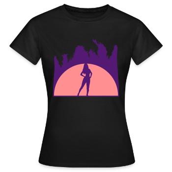 Sexy Frau Urlaub - Frauen T-Shirt - Schwarz - Vorne - AI Model Female 172 dark (172cm)