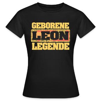 Leon - Frauen T-Shirt - Schwarz - Vorne - AI Model Female 172 dark (172cm)