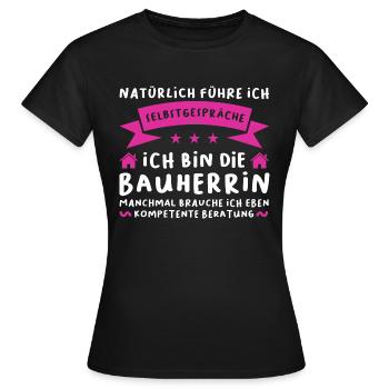 Bauherrin Bauherr Bauherrinnen Geschenk - Frauen T-Shirt - Schwarz - Vorne - AI Model Female 172 dark (172cm)