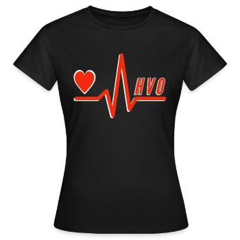Helpers on site - HVO - First Responder - Women's T-Shirt - black - Front - AI Model Female 172 dark (172cm)