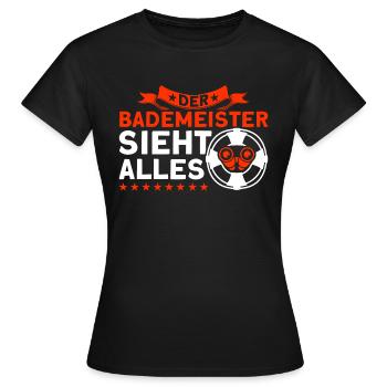 Sauveteur Piscine Sauveteur Sauveteur Sauveteur - T-shirt Femme - noir - Devant - AI Model Female 172 dark (172cm)