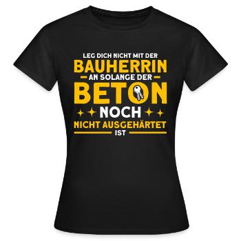 Beton Nicht Ausgehärtet Bauherr Bauleiter - Frauen T-Shirt - Schwarz - Vorne - AI Model Female 172 dark (172cm)