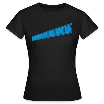 Animaux de compagnie tous les chats - T-shirt Femme - noir - Devant - AI Model Female 172 dark (172cm)