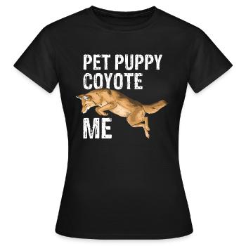 Conception de coyote pour les réacteurs de coyote - T-shirt Femme - noir - Devant - AI Model Female 172 dark (172cm)