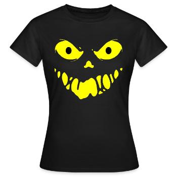 Böses Gesicht - Frauen T-Shirt - Schwarz - Vorne - AI Model Female 172 dark (172cm)
