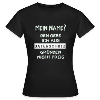 Datenschutz DSGVO Datenschutzbeauftragte - Frauen T-Shirt - Schwarz - Vorne - AI Model Female 172 dark (172cm)