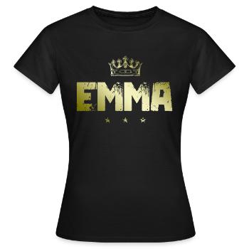 Emma - Frauen T-Shirt - Schwarz - Vorne - AI Model Female 172 dark (172cm)