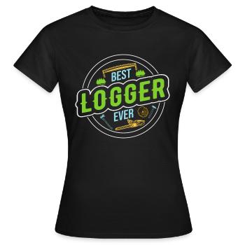 Bûcheron Bûcheron Tronçonneuse - T-shirt Femme - noir - Devant - AI Model Female 172 dark (172cm)