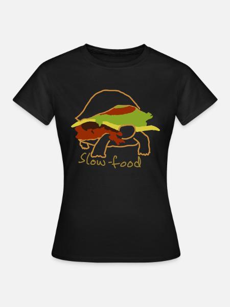 slow food - Frauen T-Shirt - Schwarz