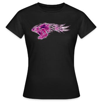Aile no 04 F droite - T-shirt Femme - noir - Devant - AI Model Female 172 dark (172cm)