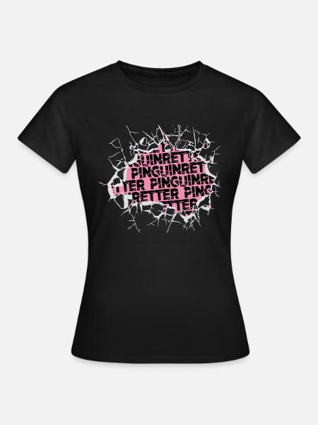 einhorn pinguin animal gemüse tierfreund - Frauen T-Shirt - Schwarz