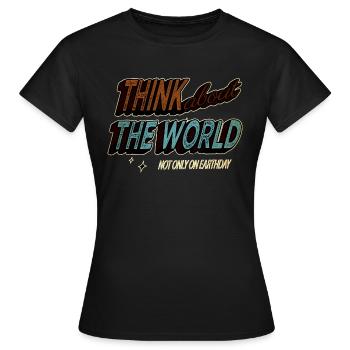 écologiste être éco alternativement vert - T-shirt Femme - noir - Devant - AI Model Female 172 dark (172cm)