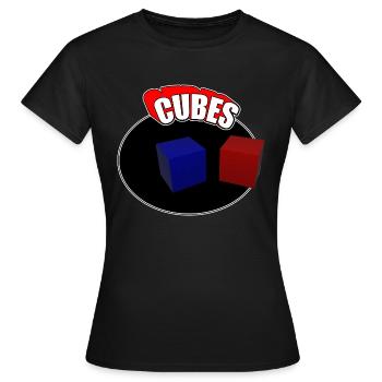 CUBES - Frauen T-Shirt - Schwarz - Vorne - AI Model Female 172 dark (172cm)