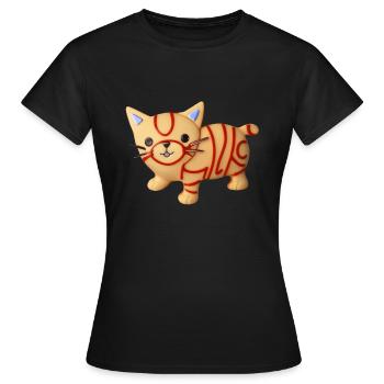 Cher chat gentil - T-shirt Femme - noir - Devant - AI Model Female 172 dark (172cm)
