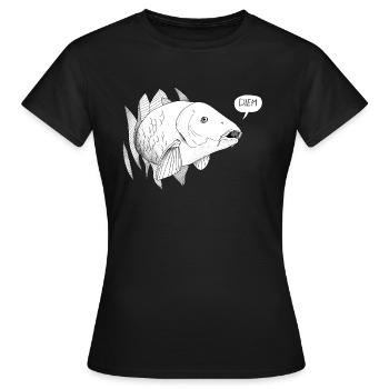 Carp Diem - Women's T-Shirt - black - Front - AI Model Female 172 dark (172cm)