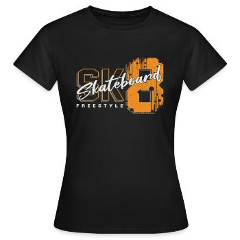 SK8 Skateboarding - T-shirt Femme - noir - Devant - AI Model Female 172 dark (172cm)