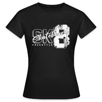 SK8 Skateboarding - T-shirt Femme - noir - Devant - AI Model Female 172 dark (172cm)