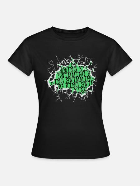 cool swim dad tshirts biker water fun jokes - Dame-T-shirt - sort